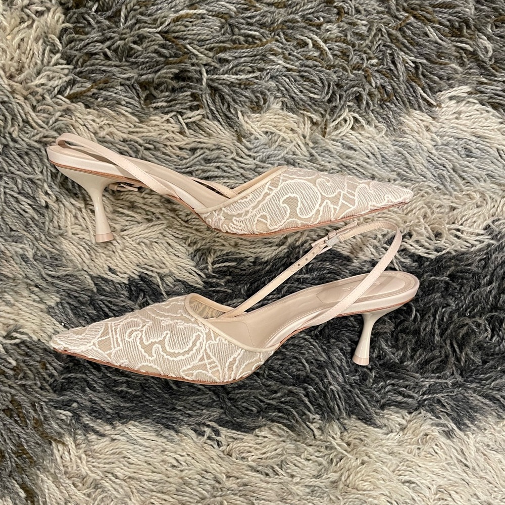 SIMKHAI Dylan 65MM Lace Slingback Pumps
